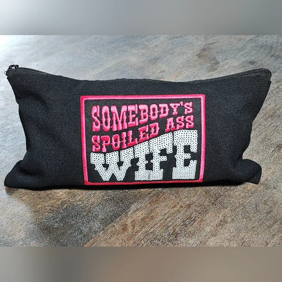 NWT Black Western Pencil / makeup Bag Pounch - Picture 1 of 3